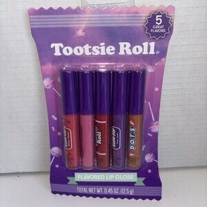 Taste Beauty Tootsie Rolls Set Of 5 Lip Glosses NEW